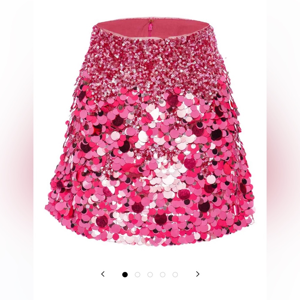 Aje Cherie pink sequin mini skirt - AUSTRALIAN SIZE 10 - US SIZE 6